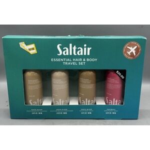 SALTAIR Body Wash Shampoo Conditioner Travel Set Santal Bloom & Pink Beach